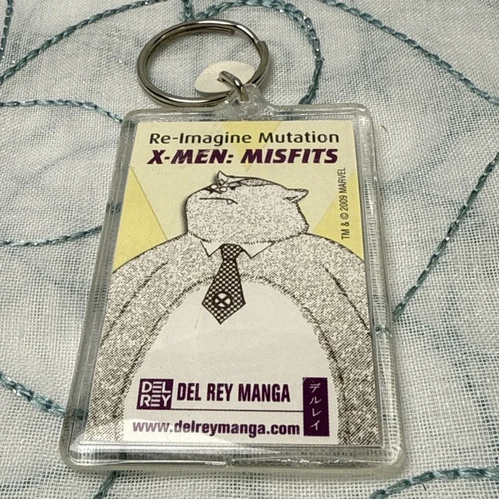 2009 X-Men Misfits Del Rey Manga Promo Acrylic‎ Keychain Marvel Collectible